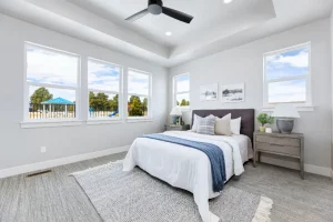 Sterling Homes of Idaho Subdivision Staged Morning Glory Bedroom