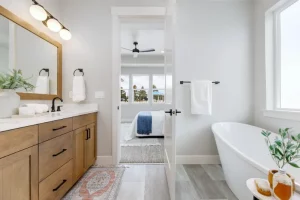 Sterling Homes of Idaho Subdivision Staged Morning Glory Bathroom